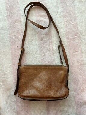 Madewell Brown Leather Crossbody Bag – Distressed Vintage Style